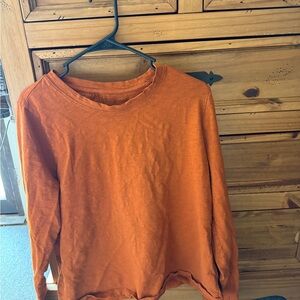 J. Crew Rust Orange Girlfriend Tee